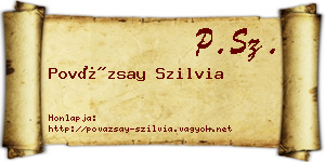 Povázsay Szilvia névjegykártya